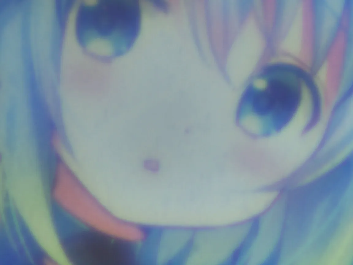 虫めがねレンズで撮影 チノちゃんアクスタ(でかい!)